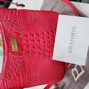 Brahmin pink alligator purse